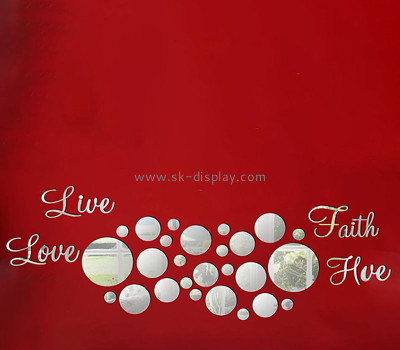 Wholesale custom acrylic wall DIY hope love mirror stickers MA-178