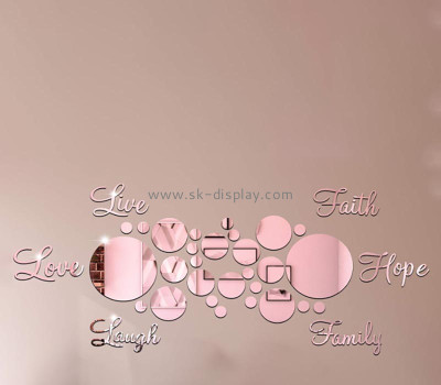 Wholesale custom acrylic wall hope love mirror stickers MA-179