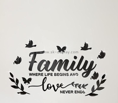 Wholesale custom acrylic wall decor letter mirror stickers MA-184