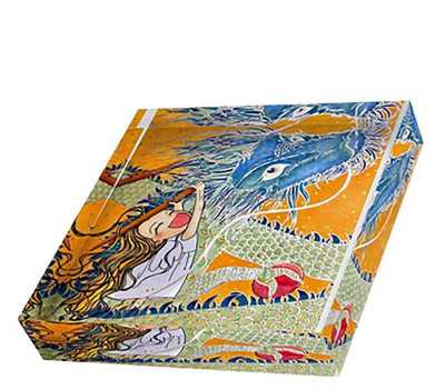 Wholesale custom perspex UV printing picture block AB-373