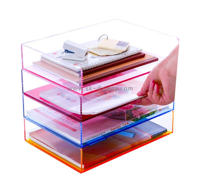 Wholesale custom acrylic 4-tier magazine holder BD-1241