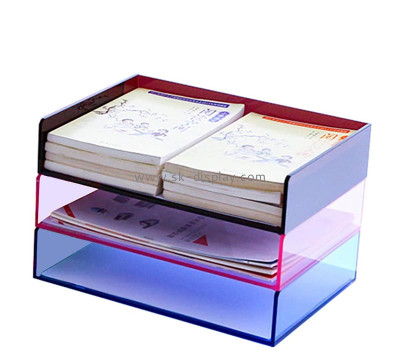 Wholesale custom acrylic stackable notebook holder BD-1239