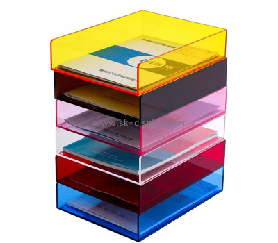Wholesale custom lucite stackable magazine holder BD-1242