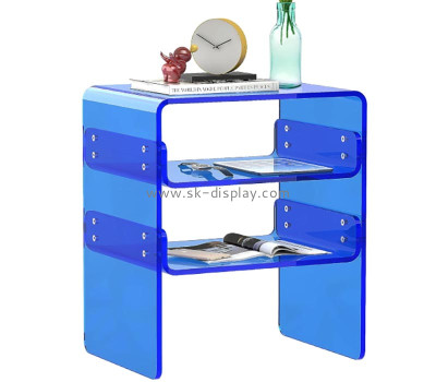 Custom acrylic 3-tier bedside table with storage AFS-668
