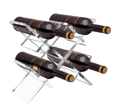 Custom acrylic free-standing wine rack WD-276