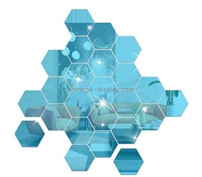 Custom acrylic DIY hexagon mirror stickers MA-188