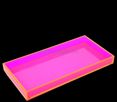 Custom acrylic bathroom skincare organizer tray STS-282