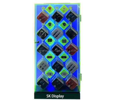 Wholesale custom acrylic usb cable LED display cabinet LDD-145