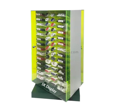 Wholesale custom acrylic rotating charger LED display cabinet LDD-147
