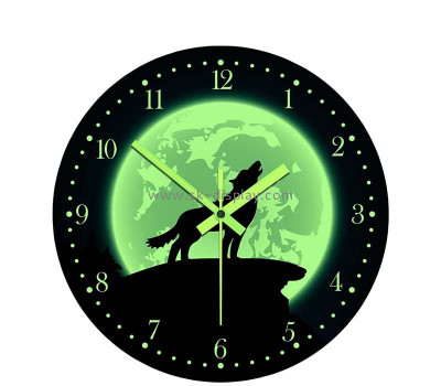 Custom acrylic wall luminous silent clock panels SOD-1169