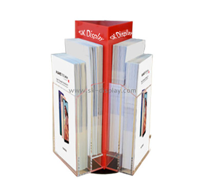 Custom acrylic tabletop 3 sided pamphlet holders BD-1243
