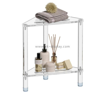 Custom acrylic triangle shower foot rest with storage shelf AFS-677