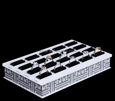 Custom acrylic jewelry rings display block JD-306