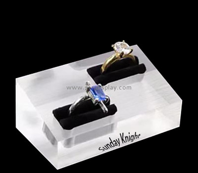 Custom acrylic wedding diamond ring display block JD-310