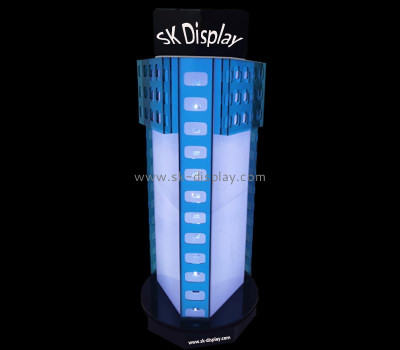 Custom acrylic LED rotatable data cable display stand PD-335