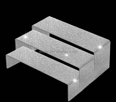 Custom silver glitter acrylic sandal display risers SSD-107