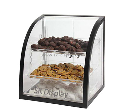 Custom acrylic retail shop cookie display storage case DBS-1353
