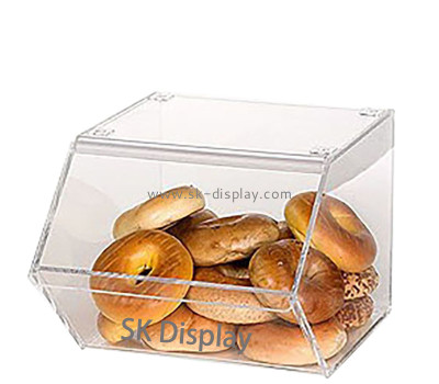 Custom acrylic retail shop bread display storage box DBS-1354