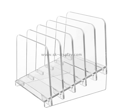 Custom acrylic 5 sections incline file organizer BD-1251