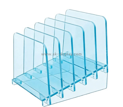 Custom acrylic 5 sections incline file sorter BD-1254