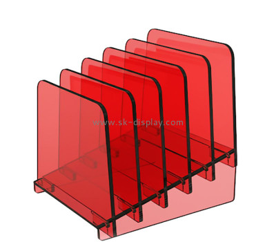 Custom acrylic 5 sections incline file rack BD-1255