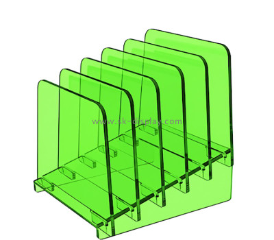 Custom acrylic 5 sections incline file sorter stand BD-1257