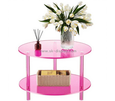 Custom acrylic luxury commercial spaces round coffee table AFS-686