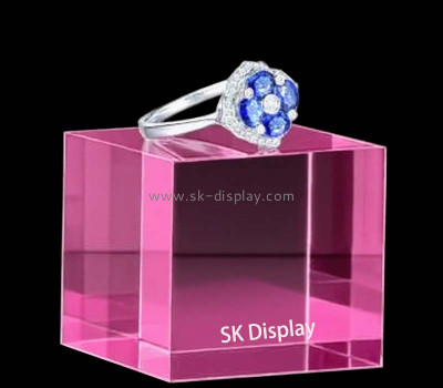 Custom acrylic display pedestal for jewelry ring JD-317