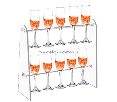 Custom acrylic 2-tier champagne flute holder stand WD-286