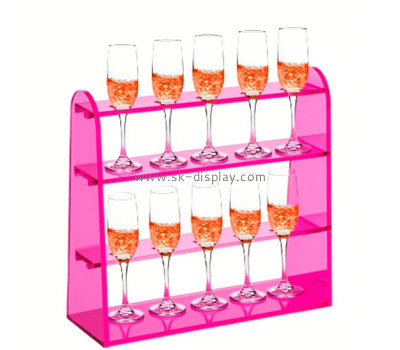 Custom acrylic weddings champagne flute holder stand WD-288