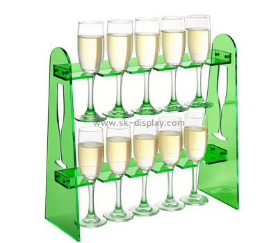 Custom acrylic bridal showers champagne flute holder stand WD-289