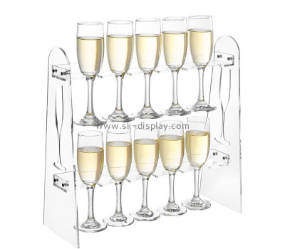 Custom acrylic party champagne flute holder stand WD-290