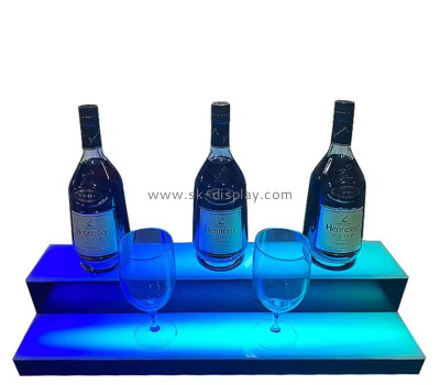 Custom acrylic lounges LED liquor bottles display shelf KLD-183