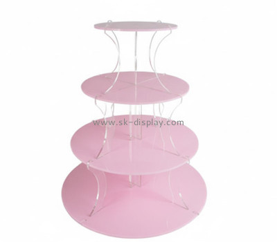 Custom acrylic 4 tiers cupcakes display tower stands FD-566