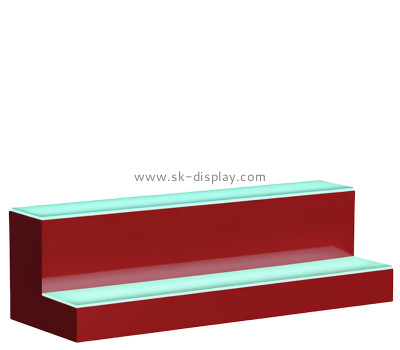 Custom acrylic 2 tiers LED display shelf KLD-185