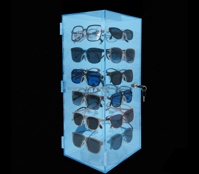 Custom acrylic locking sunglasses display case GD-175