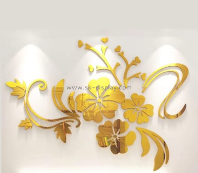 Custom acrylic wall stickers 3D flower mirror MA-202