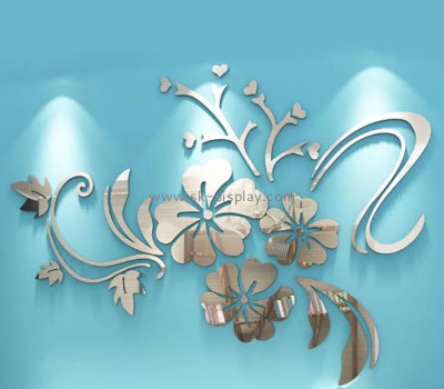 Custom acrylic wall decor flower mirror stickers MA-204