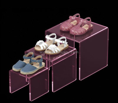 Custom acrylic 3-tier sandal risers stands SSD-118