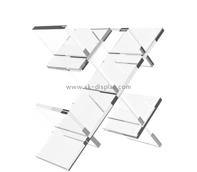 Custom acrylic freestanding 5 red wine bottles display rack WD-306