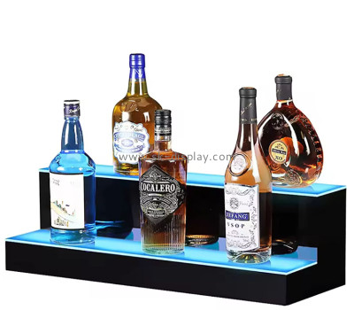 Custom acrylic 2 tiers Bar drinking lighting shelves KLD-197