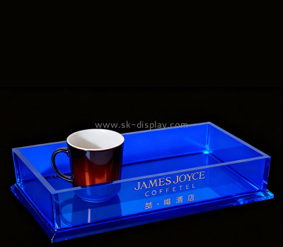 Custom acrylic hotel cup holder tray STS-308