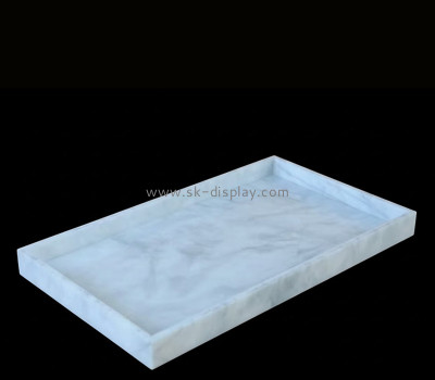 Custom acrylic bathroom organizer tray STS-303