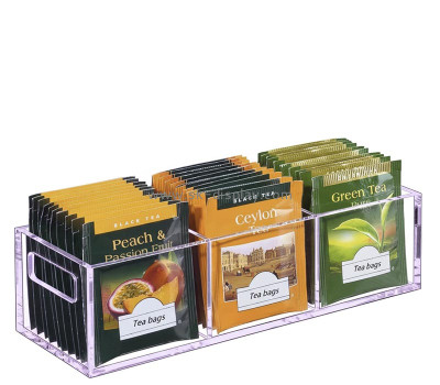 Custom acrylic 3 sections tea bags holders FD-581