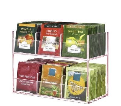 Custom acrylic multi-dividers tea packets organizer FD-584