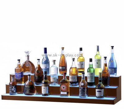 Custom acrylic Bar lighted liquor bottles display shelf KLD-205