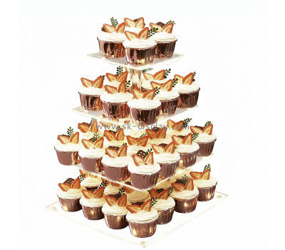 Custom acrylic illuminated 4-tiers cupcake tower holder LDD-209