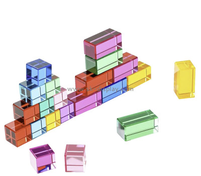 Custom acrylic gem cubes blocks for kids CA-225