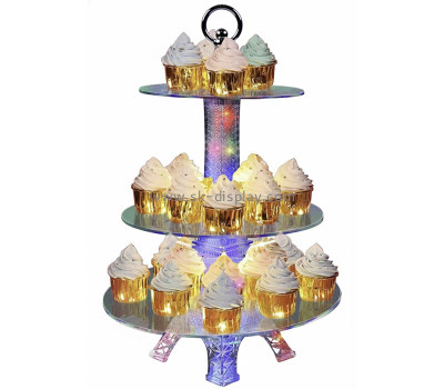 Custom acrylic LED Eiffel tower cupcake display stand KLD-215