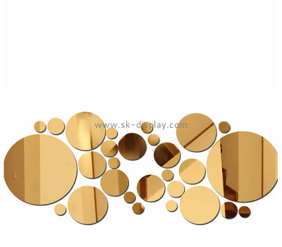 Custom acrylic wall 3D decor circle mirror stickers MA-232